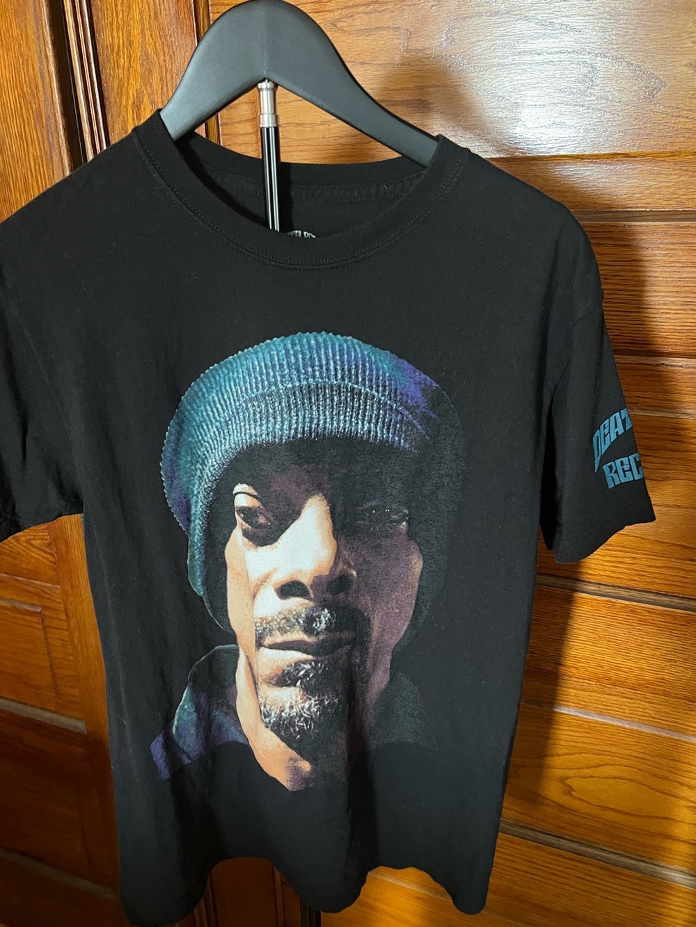 Snoop Dog Death Row Records Black Graphic Crewneck T-Shirt Rap Music Shirt